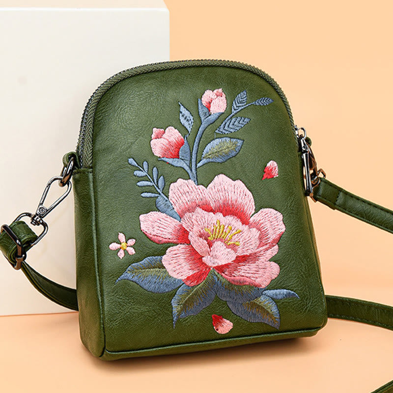 Buddha Stones Lotus Su Embroidery Journey Shopping Purse Shoulder Bag Crossbody Bag - image 10