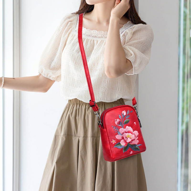 Buddha Stones Lotus Su Embroidery Journey Shopping Purse Shoulder Bag Crossbody Bag - image 22