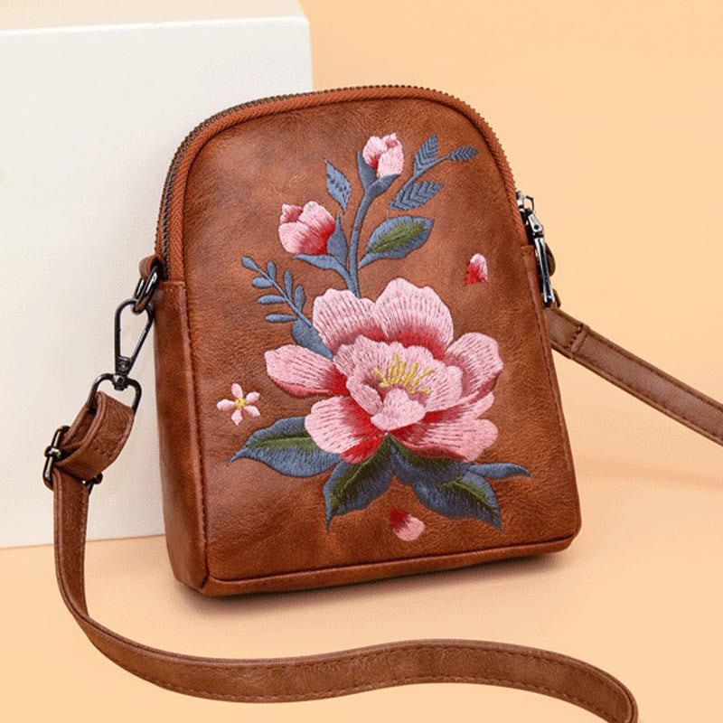 Buddha Stones Lotus Su Embroidery Journey Shopping Purse Shoulder Bag Crossbody Bag - image 4