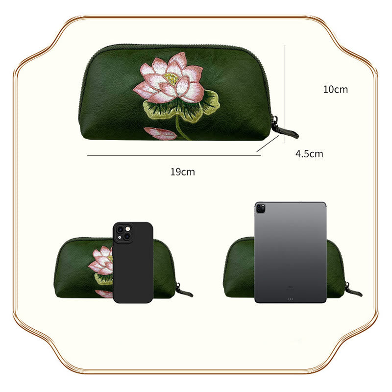 Buddha Stones Lotus Su Embroidery Journey Shopping Purse Handbag - image 16