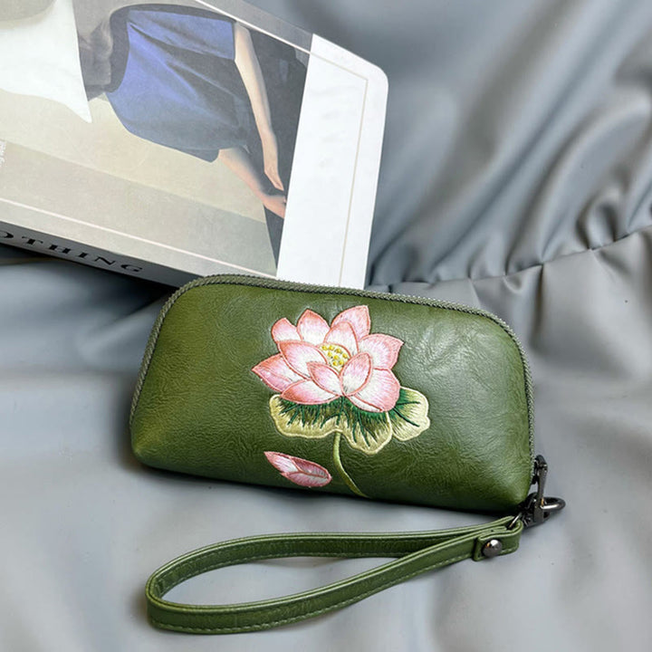 Buddha Stones Lotus Su Embroidery Journey Shopping Purse Handbag - image 12