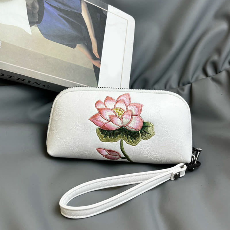 Buddha Stones Lotus Su Embroidery Journey Shopping Purse Handbag - image 9