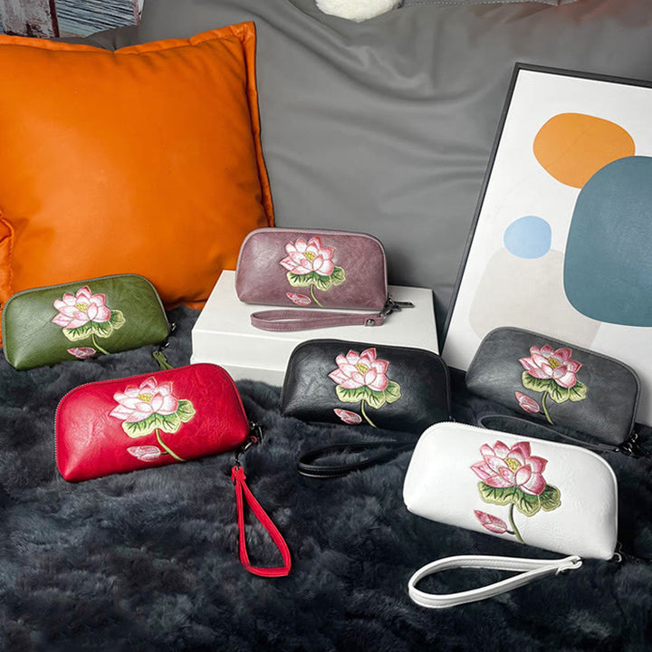 Buddha Stones Lotus Su Embroidery Journey Shopping Purse Handbag - image 17