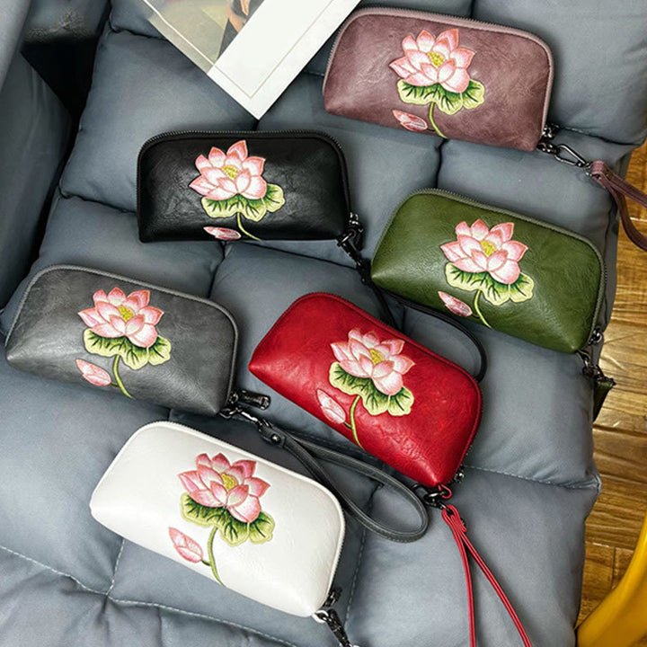 Buddha Stones Lotus Su Embroidery Journey Shopping Purse Handbag - image 18