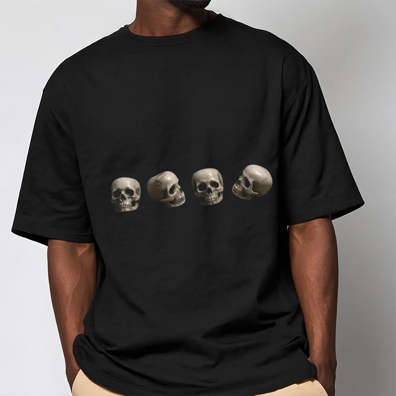 Buddha Stones Tibetan The Lord Of The Corpse Forest Skulls Pattern Tee T-shirt - image 1
