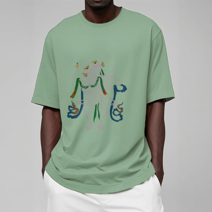 Buddha Stones Tibetan The Lord Of The Corpse Forest Design Tee T-shirt - image 16