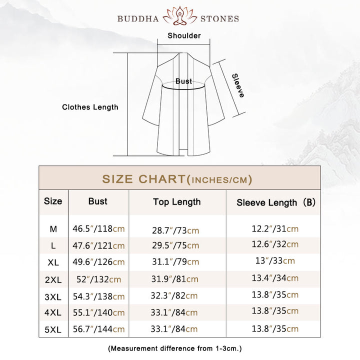 Buddha Stones Solid Color Open Front Jacket Men's Kimono - image 5