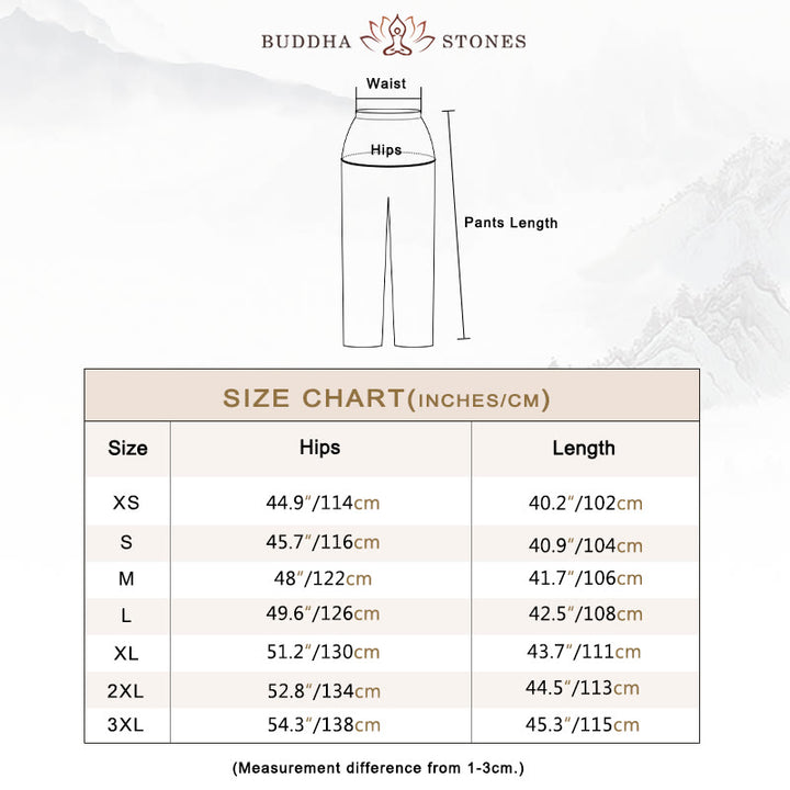 Buddha Stones Summer Elastic Waist Tai Chi Qigong Practice Cotton Linen Unisex Pants - image 5