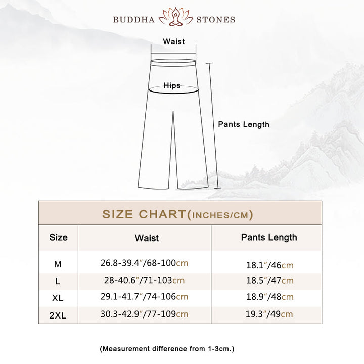 Buddha Stones V-Neck Midi Tunic Dress Wide Leg Pants Meditation Zen Practice Dance Clothing - image 6