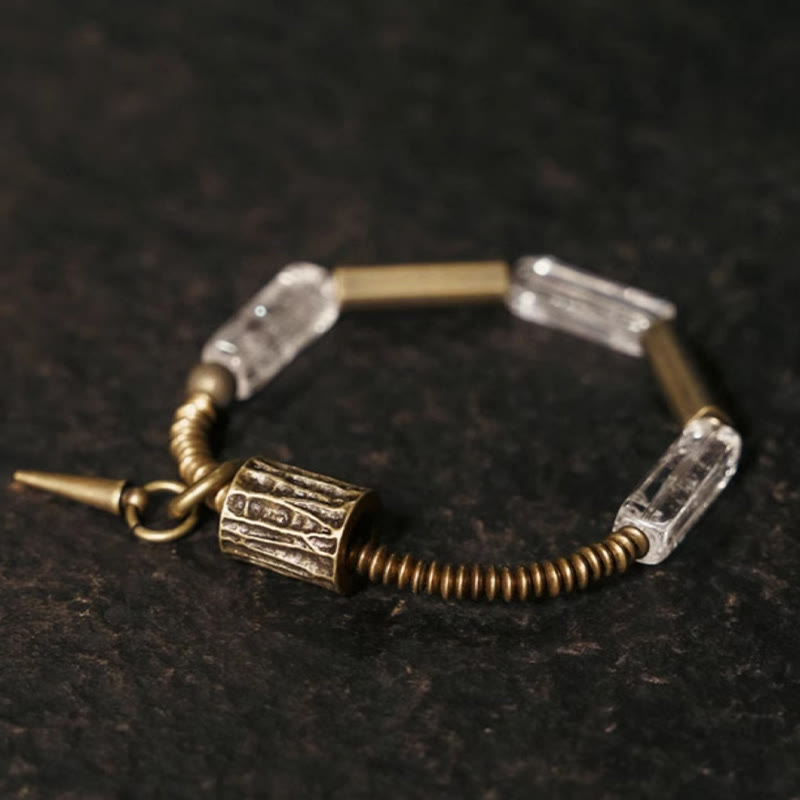 Buddha Stones Copper Square White Crystal Luck Bracelet - image 3