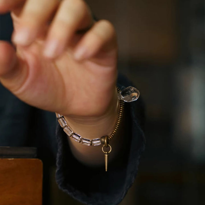 Buddha Stones Copper White Crystal Luck Bracelet - image 6
