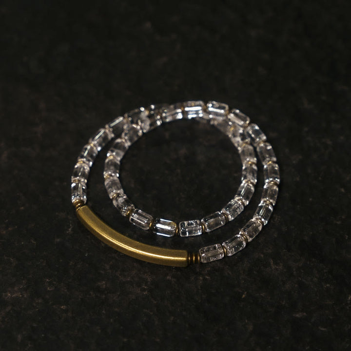 Buddha Stones Square White Crystal Copper Luck Bracelet - image 1