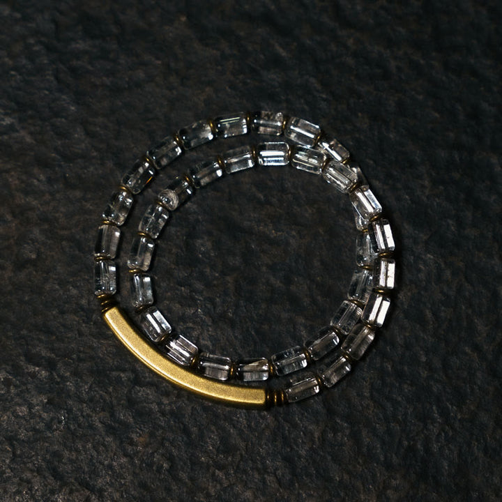 Buddha Stones Square White Crystal Copper Luck Bracelet - image 3