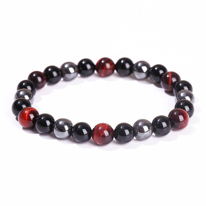 Buddha Stones Natural Tiger's Eye Obsidian Hematite Positive Powerful Bracelet - image 13