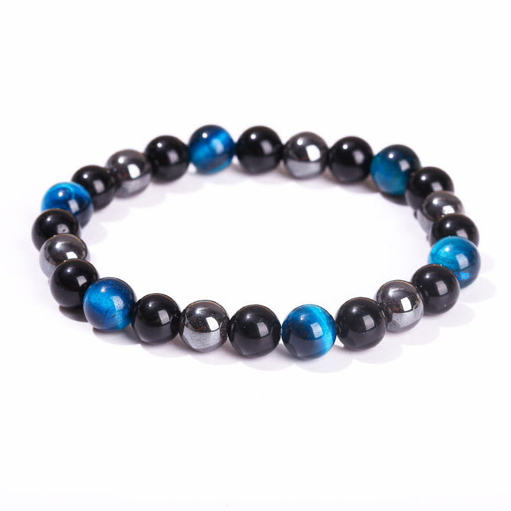 Buddha Stones Natural Tiger's Eye Obsidian Hematite Positive Powerful Bracelet - image 32