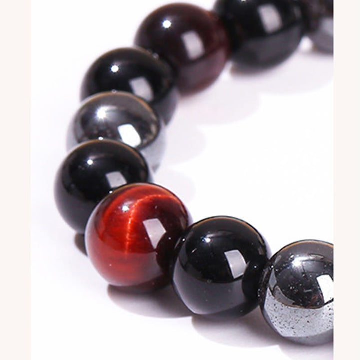 Buddha Stones Natural Tiger's Eye Obsidian Hematite Positive Powerful Bracelet - image 18