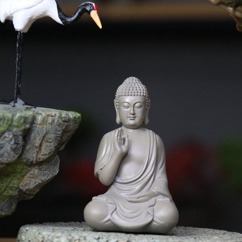 Buddha Stones Small Meditation Prayer Resin Buddha Statue Compassion Home Desk Decoration - image 15