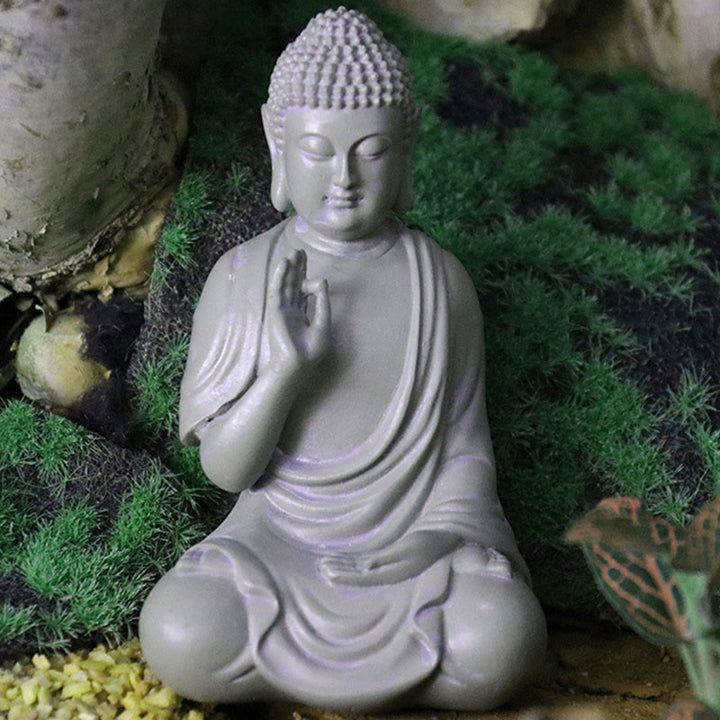 Buddha Stones Small Meditation Prayer Resin Buddha Statue Compassion Home Desk Decoration - image 9
