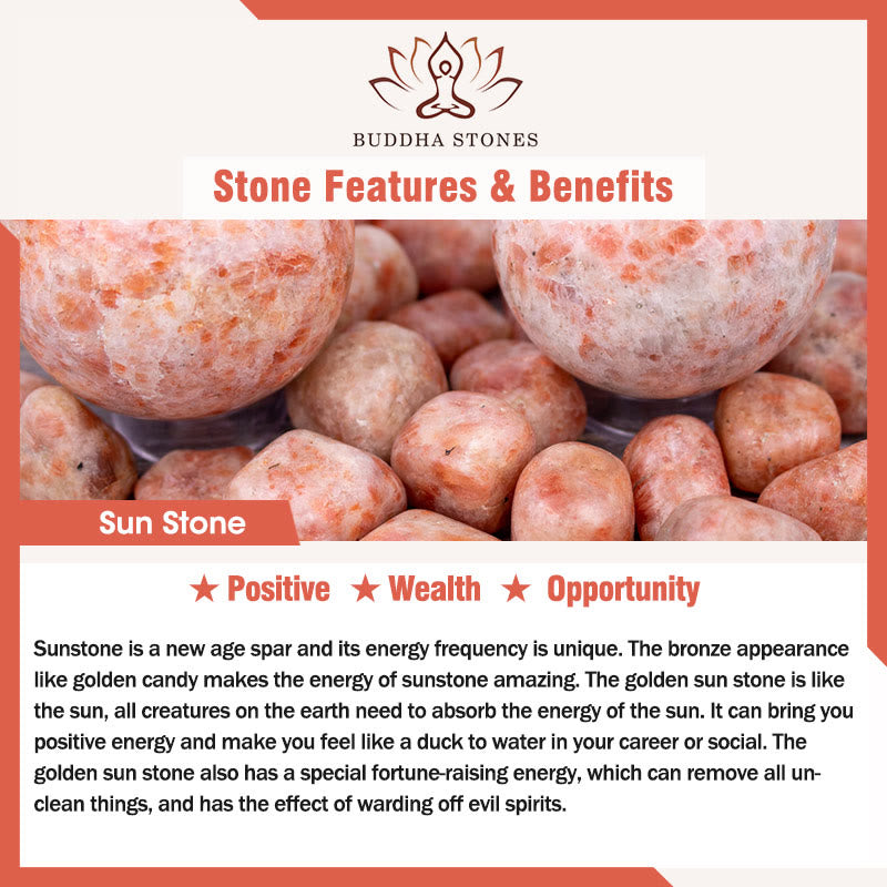 Buddha Stones "Wishing You Light and Happiness" Sun Stone Bracelet Includes Gift Message Card - image 13