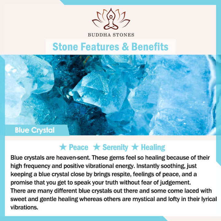Buddha Stones Blue Crystal Amethyst Sun Stone Green Aventurine Healing Bracelet - image 18