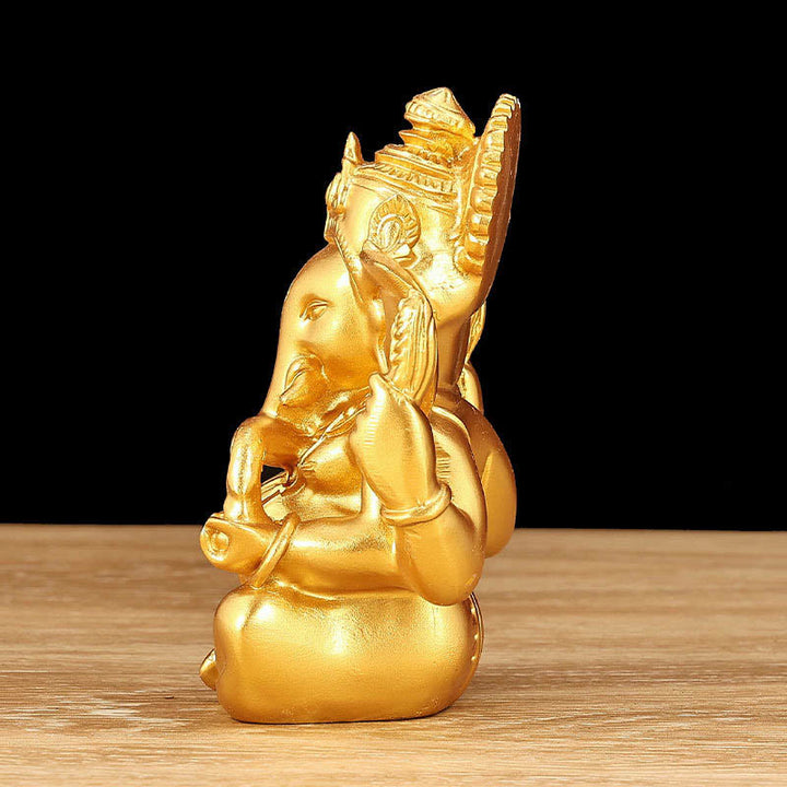 Buddha Stones Ganesh Ganpati Elephant Statue Transformation Home Resin Decoration - image 4