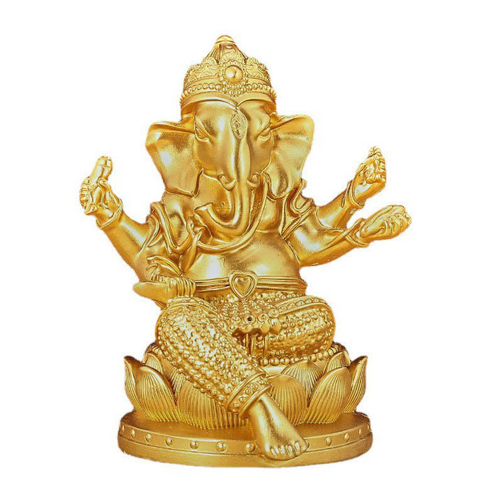 Buddha Stones Mini Small Ganesh Ganpati Elephant Meditation Statue Reflection Home Resin Decoration - image 12