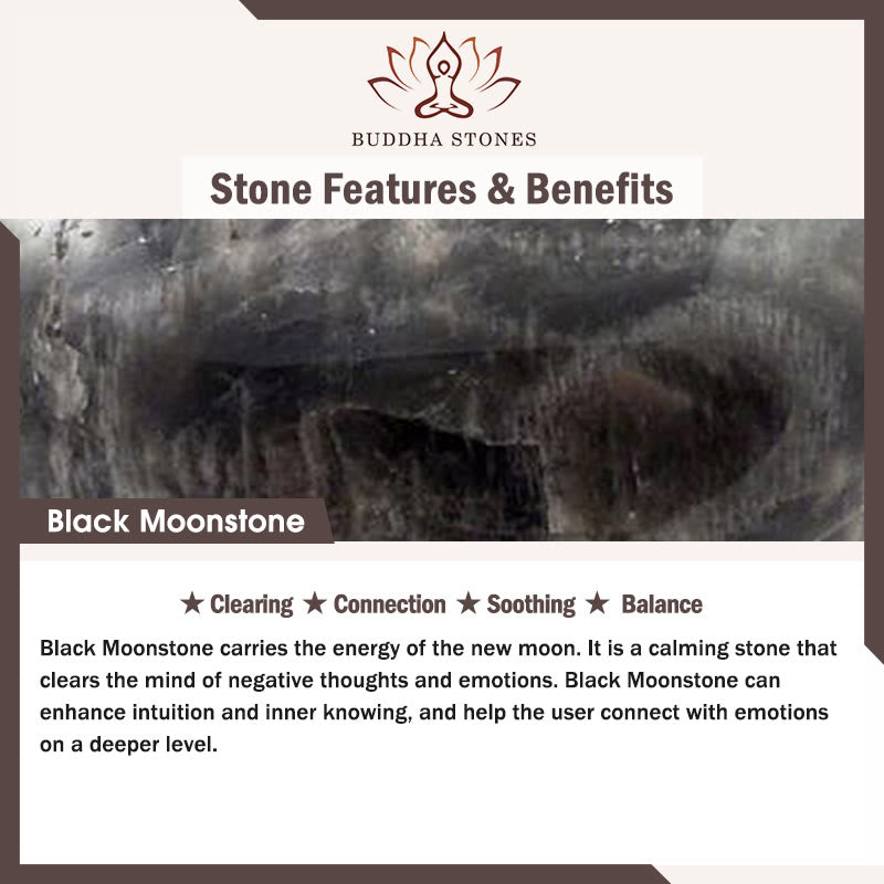 Buddha Stone Black Moonstone Soothing Bracelet - image 5