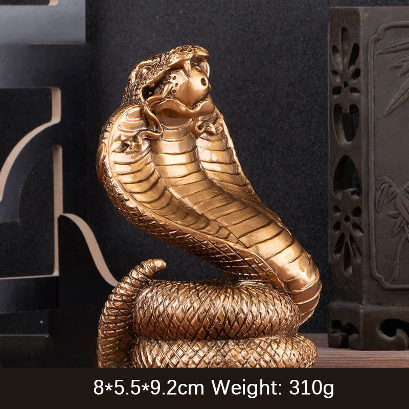 Buddha Stones Year Of The Snake Ingots Copper Coins Ball Wealth Resin Statue Home Decoration - Bronze Snake 7*6*11cm - image 10