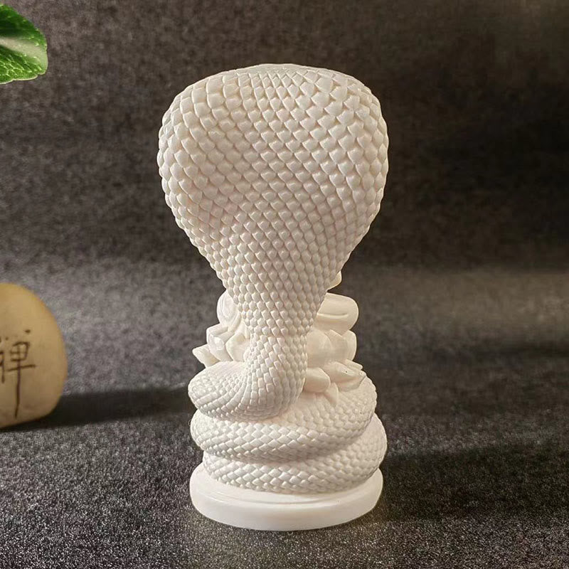 Buddha Stones Tathagata Shakyamuni Snake Lotus Ivory Fruit Meditation Statue Serenity Home Decoration - image 2