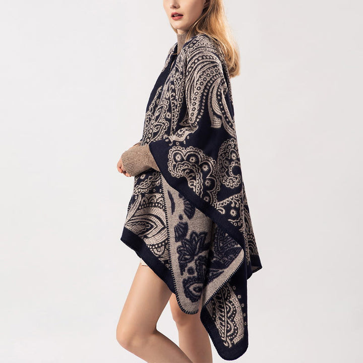 Buddha Stones Tibetan Cashew Flower Shawl Fall Winter Cozy Scarf Wrap - image 4