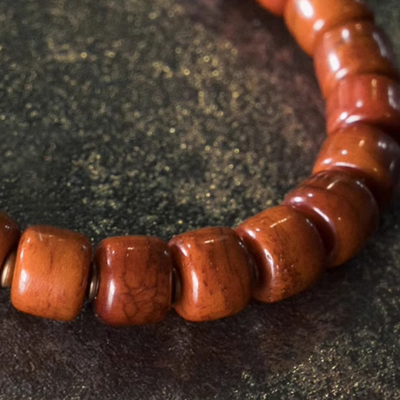 Buddha Stones Bone Beads Copper Cone Pendant Strength Bracelet - image 6