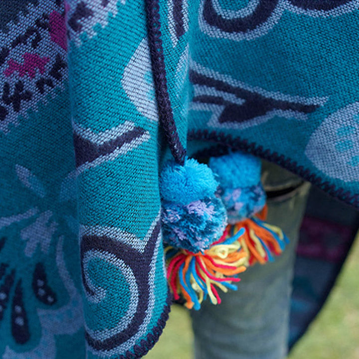 Buddha Stones Tibetan Geometric Horizontal Stripe Flowers Pattern Shawl Fall Winter Warm Soft Scarf Wrap - image 15