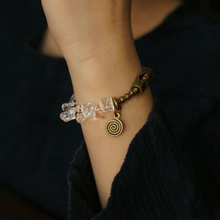 Buddha Stones Irregular White Crystal Copper Clarity Bracelet - image 4