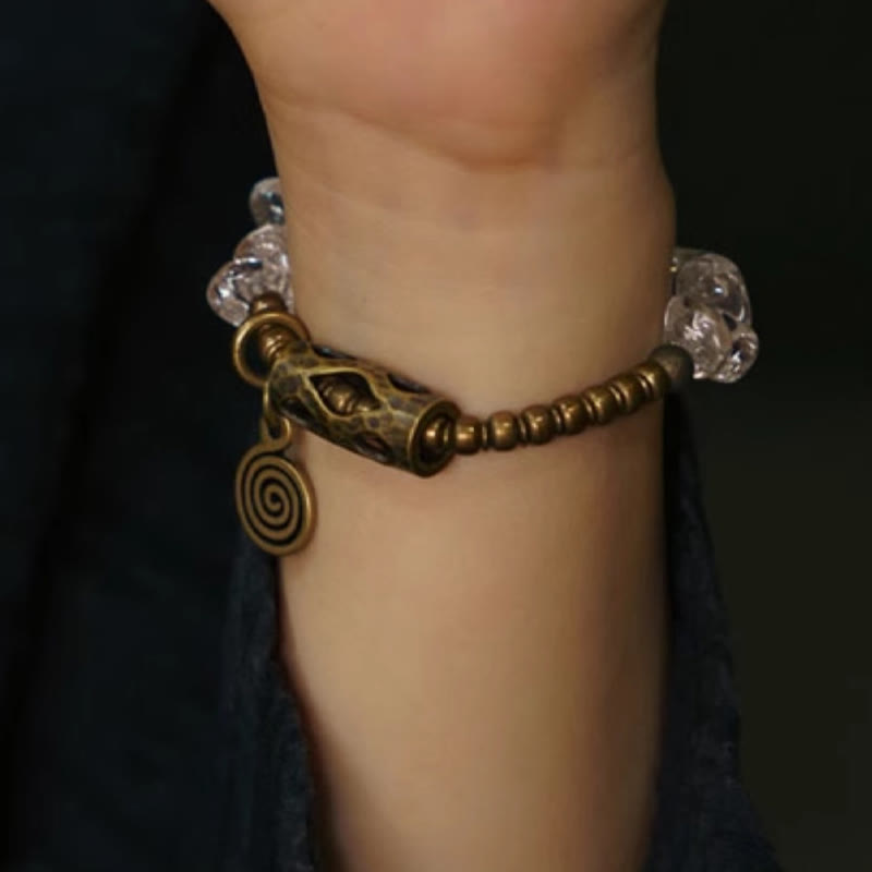 Buddha Stones Irregular White Crystal Copper Clarity Bracelet - image 10