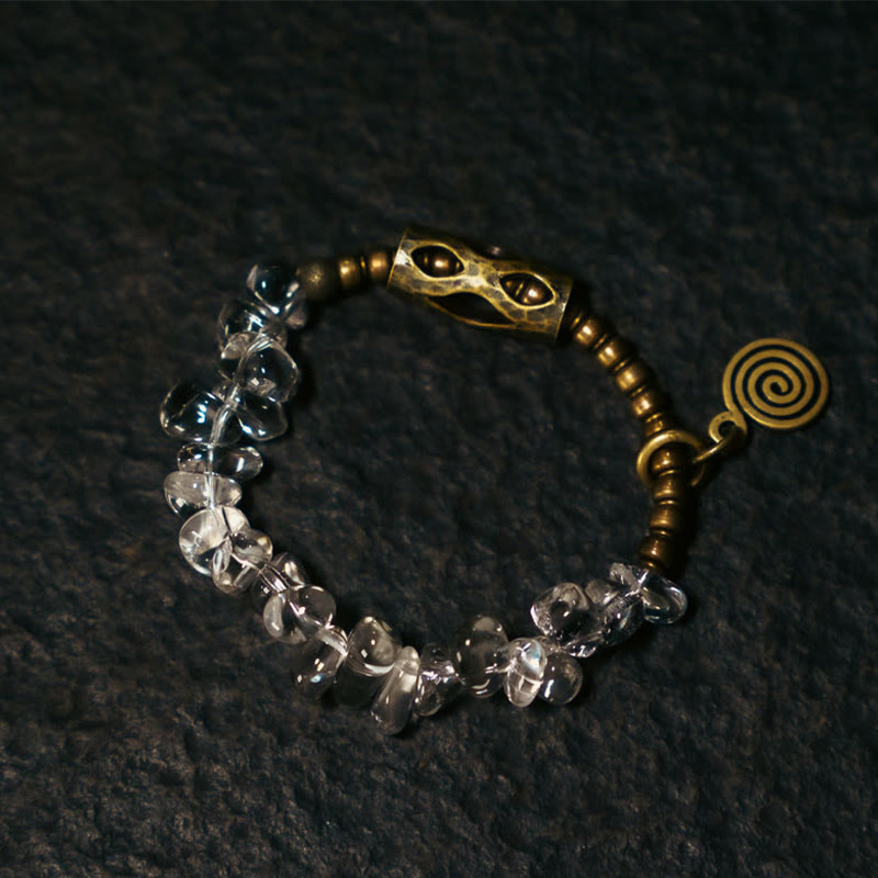 Buddha Stones Irregular White Crystal Copper Clarity Bracelet - image 2