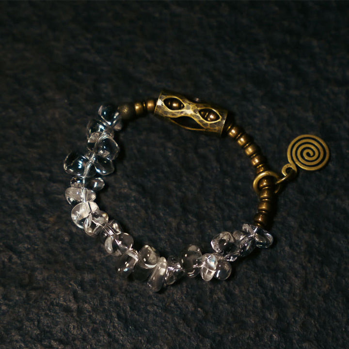 Buddha Stones Irregular White Crystal Copper Clarity Bracelet - image 2