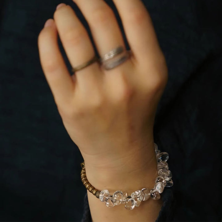 Buddha Stones Irregular White Crystal Copper Clarity Bracelet - image 3