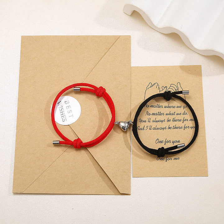 2Pcs Love Magnetic Couple String Strength Bracelet - image 9