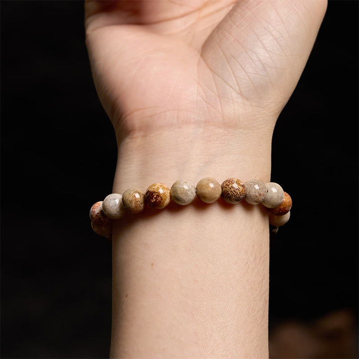 Buddha Stones Fossil Coral Compassion Bracelet - image 4