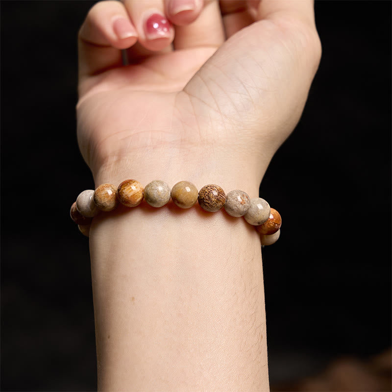 Buddha Stones Fossil Coral Compassion Bracelet - image 5