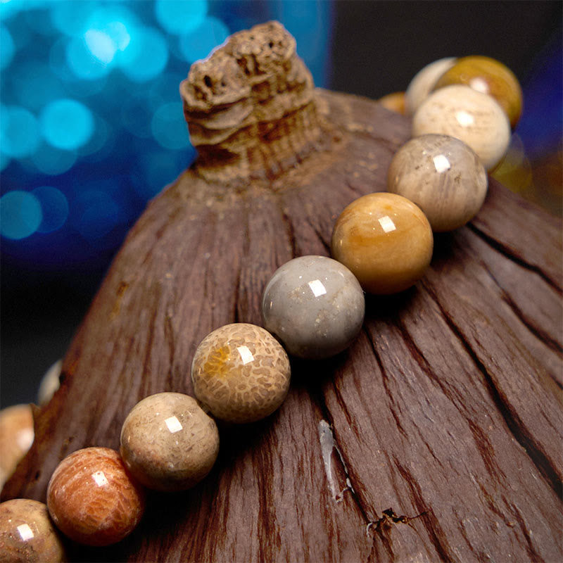 Buddha Stones Fossil Coral Compassion Bracelet - image 3
