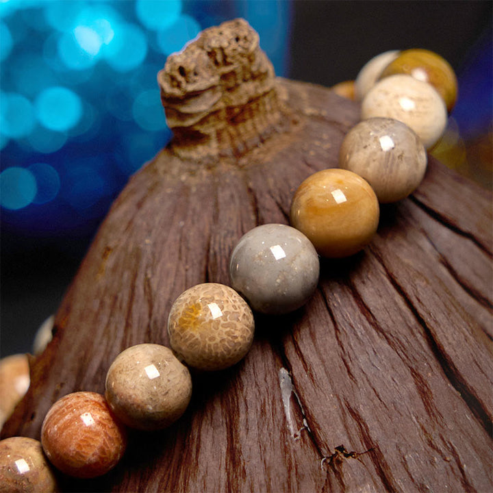 Buddha Stones Fossil Coral Compassion Bracelet - image 3