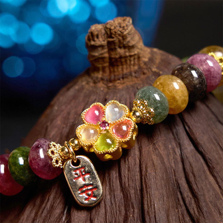 Buddha Stones Tourmaline Jade Safe And Well Love Bracelet - image 6