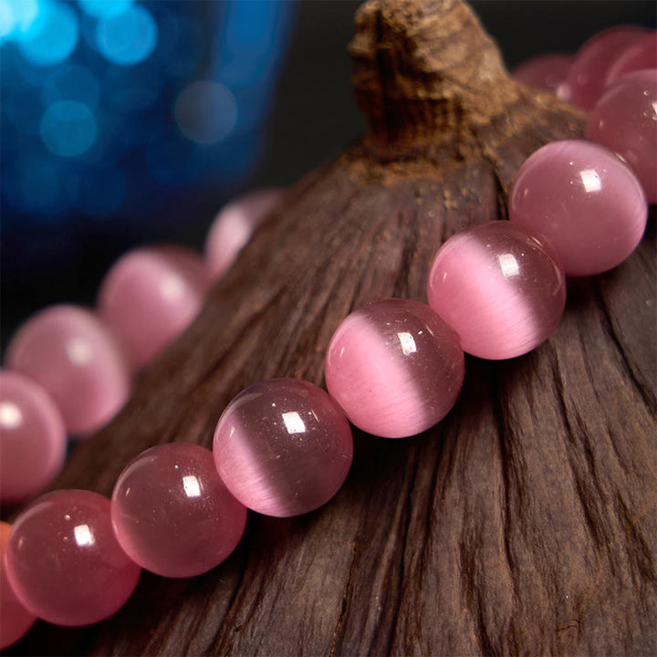 Buddha Stones Cat's Eye Chrysoberyl Flower Love Bracelet - image 23