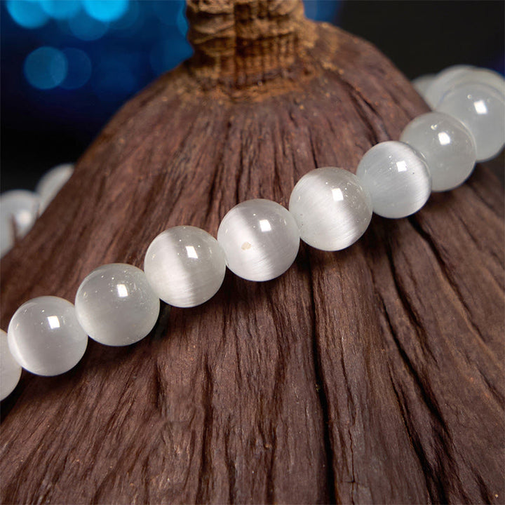 Buddha Stones Cat's Eye Chrysoberyl Flower Love Bracelet - image 4