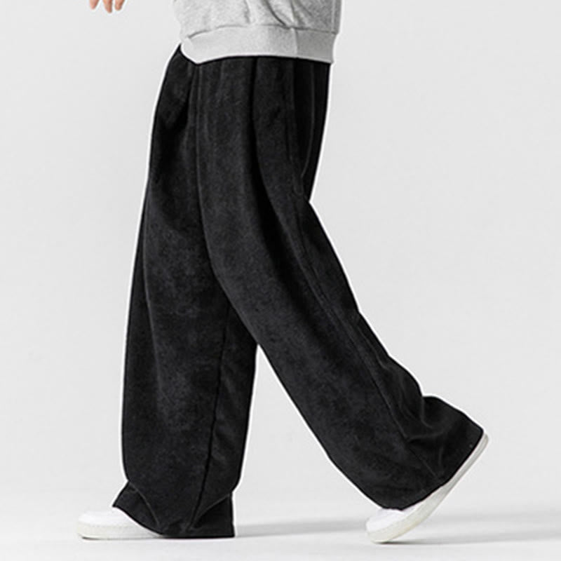 Buddha Stones Solid Color Corduroy Men's Wide Leg Pants With Pockets - image 25