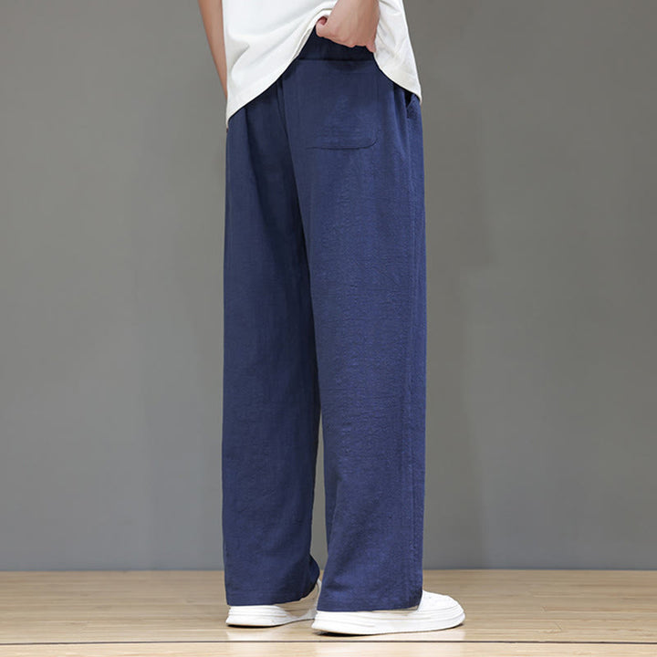 Buddha Stones Summer Men's Straight Leg Pants With Pockets - image 4