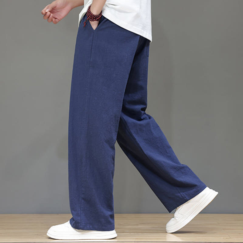 Buddha Stones Summer Men's Straight Leg Pants With Pockets - image 8