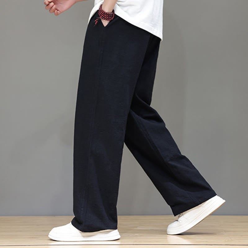 Buddha Stones Summer Men's Straight Leg Pants With Pockets - image 36