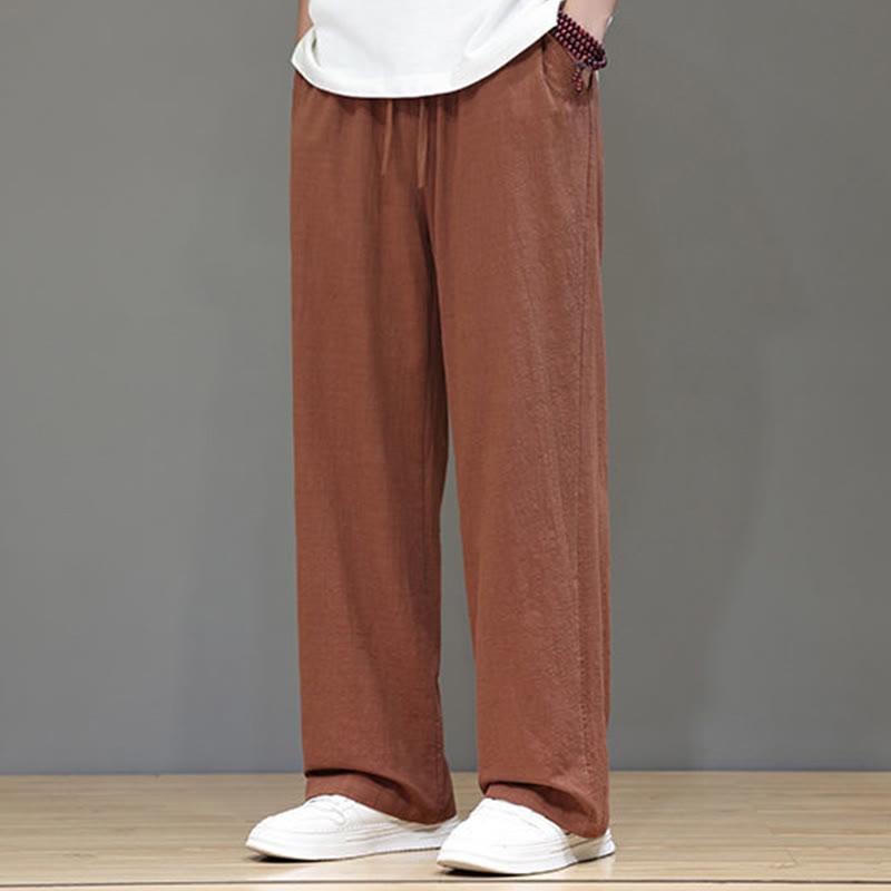 Buddha Stones Summer Men's Straight Leg Pants With Pockets - image 41